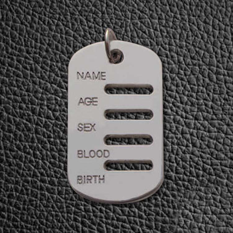 Metal hang tag